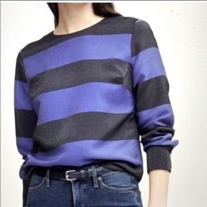 Banana Republic Blue Rugby Striped Top Size Small